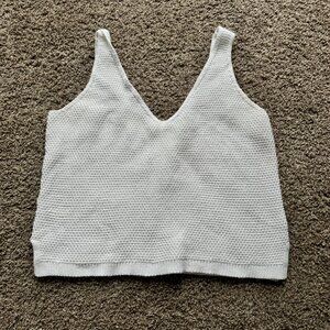 Marine Layer Finley Sweater Knit Tank Top Size Medium White 100% Cotton
